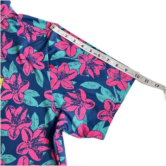 William Murray Golf Men L Floral Hibiscus Performance Stretch Polo Shirt - Picture 11 of 12